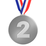 Apple(iPhone) 2Nd Place Medal Emoji