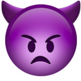 Apple(iPhone) Angry Face With Horns Emoji