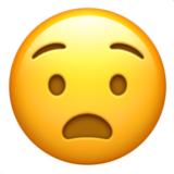 Apple(iPhone) Anguished Face Emoji