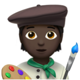 Apple(iPhone) Artist: Dark Skin Tone Emoji