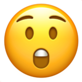 Apple(iPhone) Astonished Face Emoji