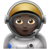 Apple(iPhone) Astronaut: Dark Skin Tone Emoji