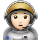 Apple(iPhone) Astronaut: Light Skin Tone Emoji