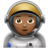 Apple(iPhone) Astronaut: Medium-Dark Skin Tone Emoji