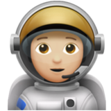 Apple(iPhone) Astronaut: Medium-Light Skin Tone Emoji