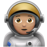 Apple(iPhone) Astronaut: Medium Skin Tone Emoji