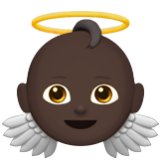 Apple(iPhone) Baby Angel: Dark Skin Tone Emoji