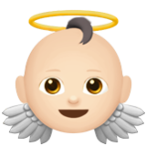 Apple(iPhone) Baby Angel: Light Skin Tone Emoji