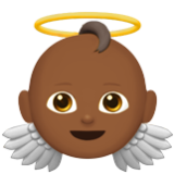 Apple(iPhone) Baby Angel: Medium-Dark Skin Tone Emoji