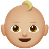 Apple(iPhone) Baby: Medium-Light Skin Tone Emoji