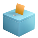 Apple(iPhone) Ballot Box With Ballot Emoji