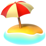 Apple(iPhone) Beach With Umbrella Emoji