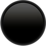 Apple(iPhone) Black Circle Emoji