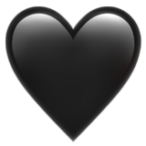 Apple(iPhone) Black Heart Emoji