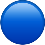 Apple(iPhone) Blue Circle Emoji