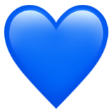 Apple(iPhone) Blue Heart Emoji