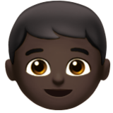 Apple(iPhone) Boy: Dark Skin Tone Emoji