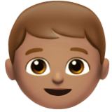 Apple(iPhone) Boy: Medium Skin Tone Emoji