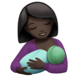 Apple(iPhone) Breast-Feeding: Dark Skin Tone Emoji