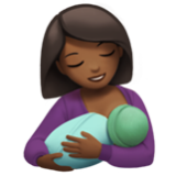 Apple(iPhone) Breast-Feeding: Medium-Dark Skin Tone Emoji