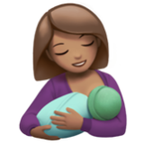 Apple(iPhone) Breast-Feeding: Medium Skin Tone Emoji