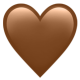 Apple(iPhone) Brown Heart Emoji