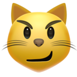 Apple(iPhone) Cat With Wry Smile Emoji