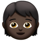 Apple(iPhone) Child: Dark Skin Tone Emoji