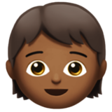 Apple(iPhone) Child: Medium-Dark Skin Tone Emoji