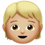 Apple(iPhone) Child: Medium-Light Skin Tone Emoji