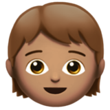 Apple(iPhone) Child: Medium Skin Tone Emoji