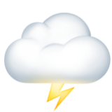 Apple(iPhone) Cloud With Lightning Emoji