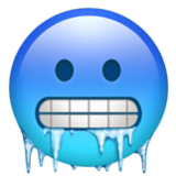 Apple(iPhone) Cold Face Emoji