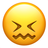 Apple(iPhone) Confounded Face Emoji