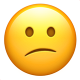 Apple(iPhone) Confused Face Emoji