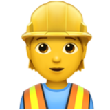 Apple(iPhone) Construction Worker Emoji