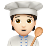 Apple(iPhone) Cook: Light Skin Tone Emoji