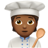 Apple(iPhone) Cook: Medium-Dark Skin Tone Emoji