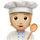 Apple(iPhone) Cook: Medium-Light Skin Tone Emoji