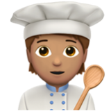 Apple(iPhone) Cook: Medium Skin Tone Emoji