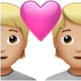 Apple(iPhone) Couple With Heart: Medium-Light Skin Tone Emoji