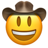 Apple(iPhone) Cowboy Hat Face Emoji