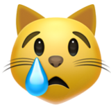 Apple(iPhone) Crying Cat Emoji