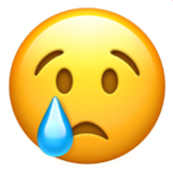 Apple(iPhone) Crying Face Emoji