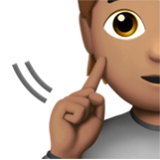 Apple(iPhone) Deaf Person: Medium Skin Tone Emoji