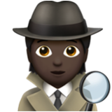 Apple(iPhone) Detective: Dark Skin Tone Emoji