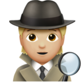 Apple(iPhone) Detective: Medium-Light Skin Tone Emoji