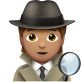 Apple(iPhone) Detective: Medium Skin Tone Emoji