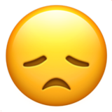 Apple(iPhone) Disappointed Face Emoji