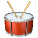 Apple(iPhone) Drum Emoji